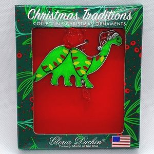 Dinosaur With Christmas Lights Christmas Traditions Collectible Ornament